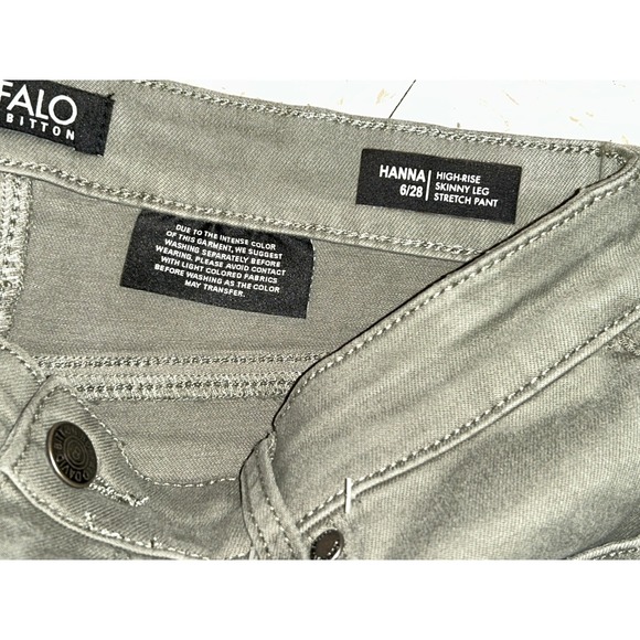 Buffalo David Bitton Hanna High-Rise Skinny Pants Sage Green Stretch 6/28 - Picture 6 of 7